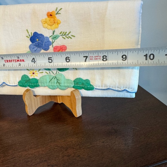 VINTAGE COTTON HAND EMBROIDERED CLUTCH PURSE - STUNNING - NEVER BEEN USED - Picture 10 of 11